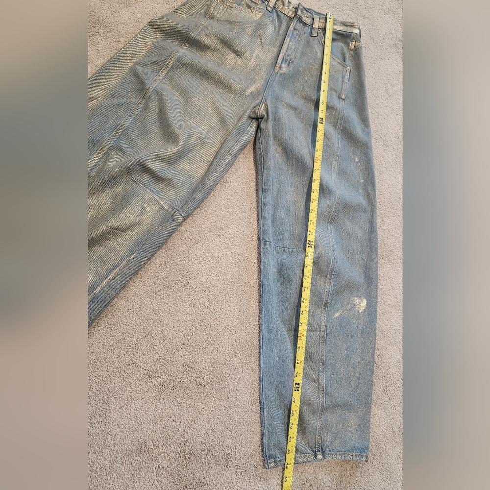 Universal Thread Light Blue Jeans woth Golden Shi… - image 7